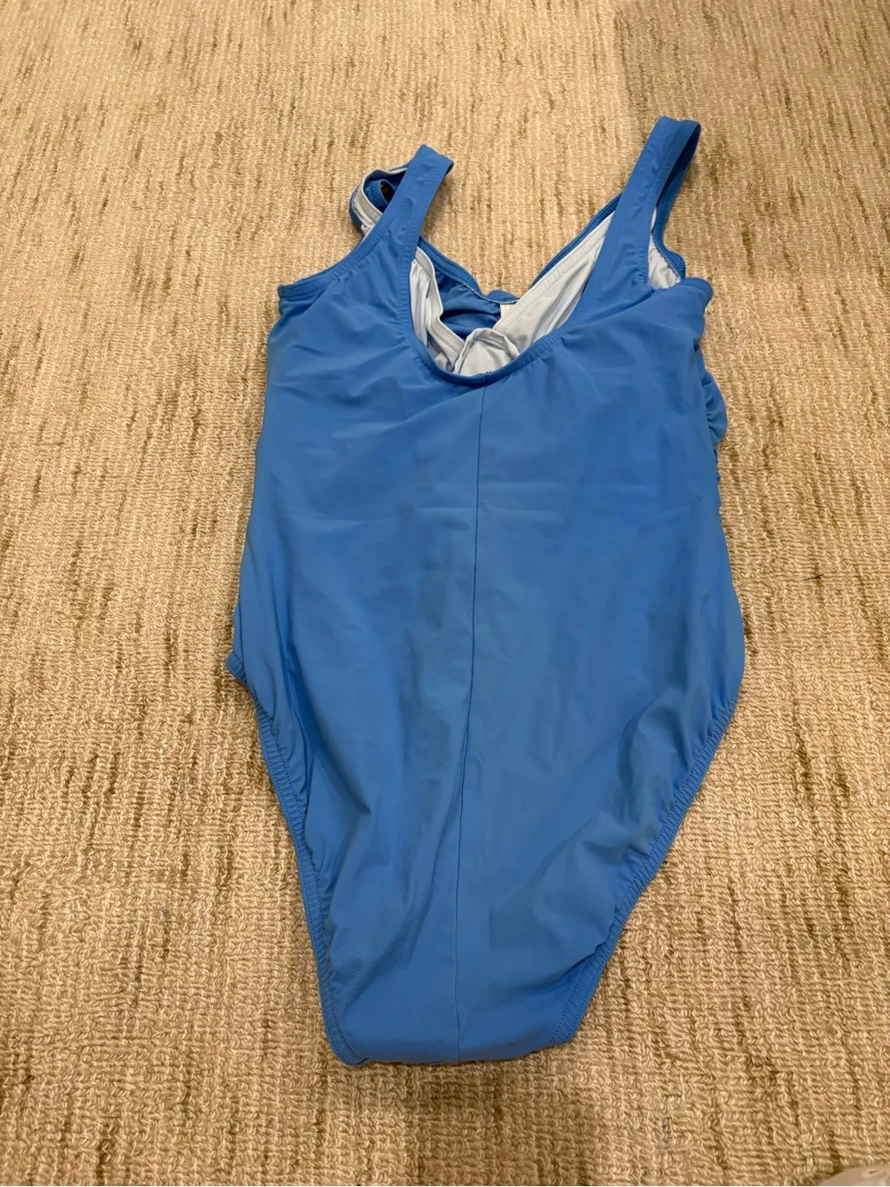 Karla Collette Blue Ruffle-Front One-Piece Swimsuit